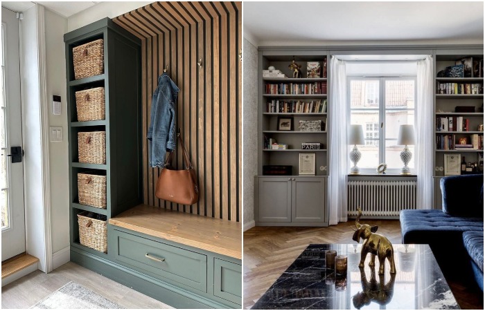 Выбирайте вместительные шкафы и задействуйте полки