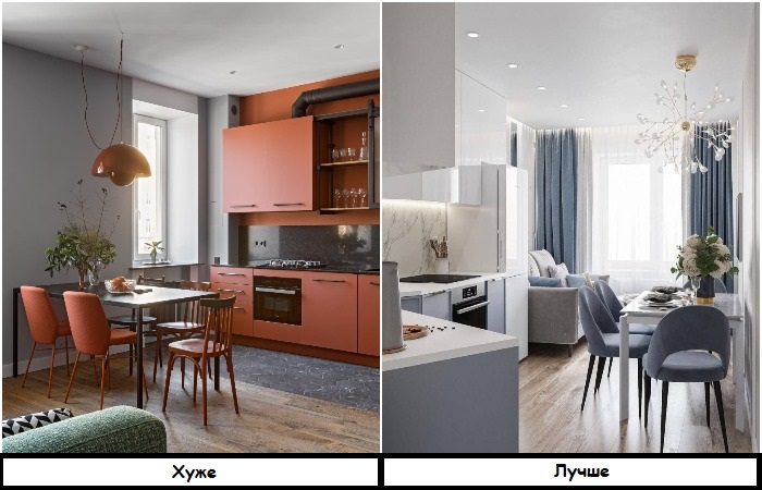 Оформляйте кухню не в оранжевых, а в голубых оттенках