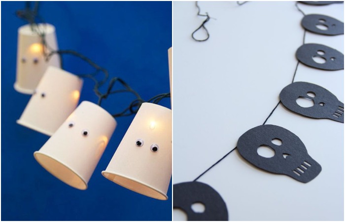 Гирлянды из бумаги и стаканчиков самые простые