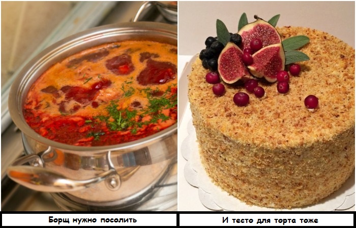 Соль кладут и в супы, и в сладкие блюда
