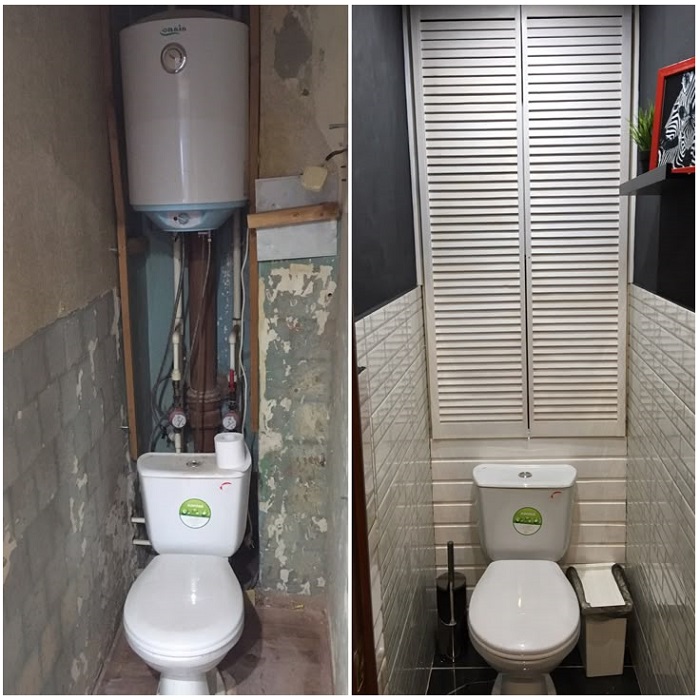 Интерьер до ремонта и после него