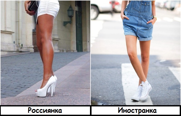 Россиянки любят шпильки, а иностранки - обувь без каблука