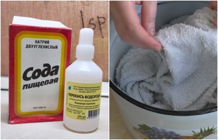 Залейте полотенце готовым раствором Залейте полотенце готовым раствором