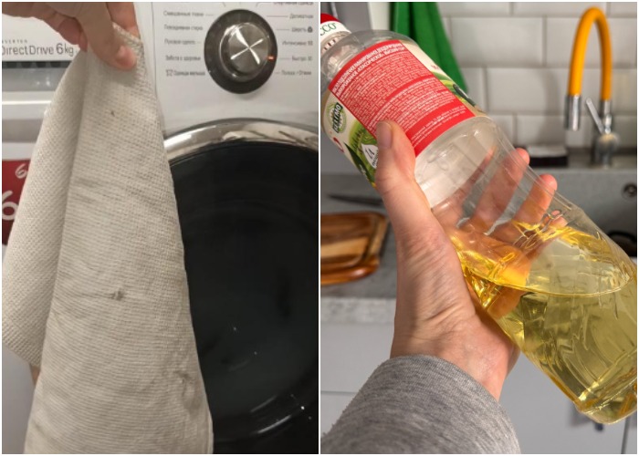 Растительное масло помогает вернуть первоначальный цвет Растительное масло помогает вернуть первоначальный цвет