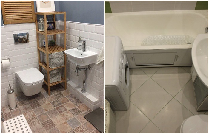 Плитка может быть большая и маленькая