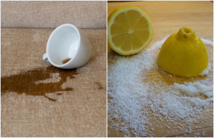 Вам потребуется соль и лимонный сок