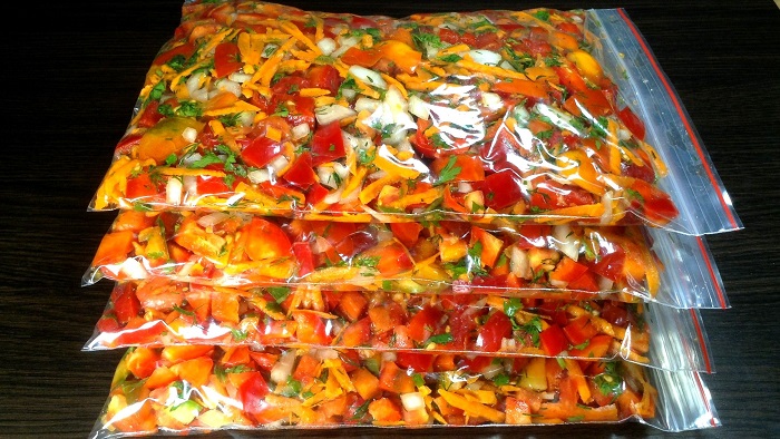 Заготовки овощей для первых блюд