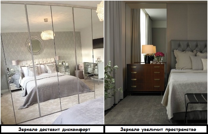 Кровать, которая отражается в зеркале – плохая идея Кровать, которая отражается в зеркале – плохая идея