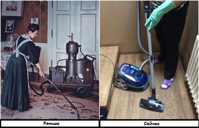 Пылесос раньше и сейчас Пылесос раньше и сейчас