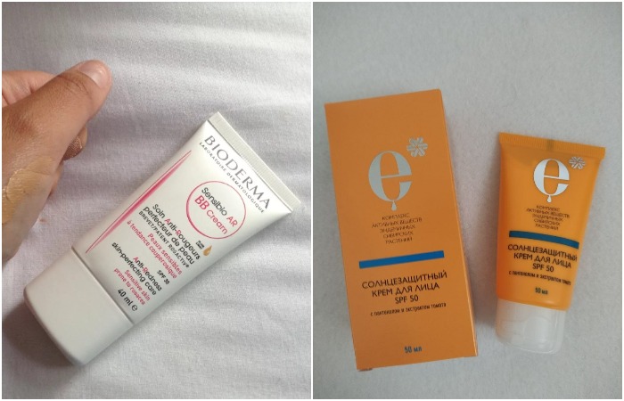 Используйте крем для лица и тональную основу для лица