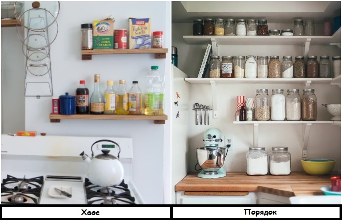 Храните все в одинаковых емкостях Храните все в одинаковых емкостях