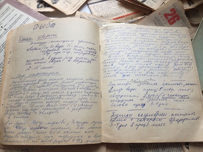 В Советском Союзе рецепты обычно записывали в тетрадь. / Фото: fb.ru