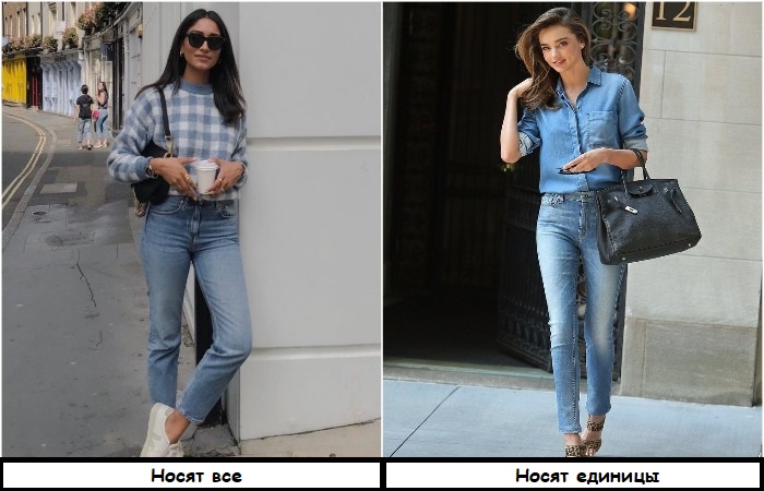 Сочетание джинсового верха и низа смотрится стильно и свежо