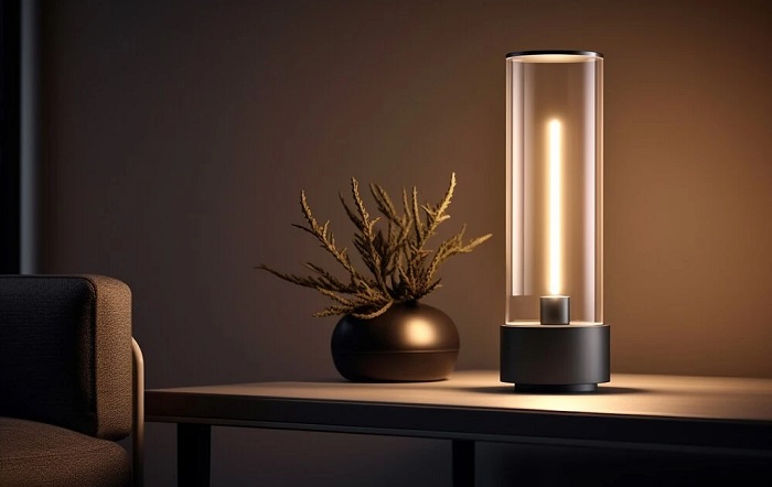 Лампа может менять температуру освещения в зависимости от времени суток Лампа может менять температуру освещения в зависимости от времени суток