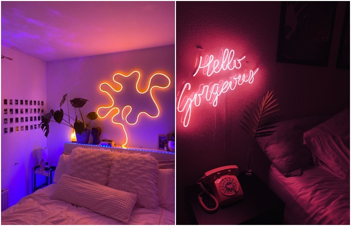 Неоновую ленту можно превратить в любую надпись или фигуру Неоновую ленту можно превратить в любую надпись или фигуру