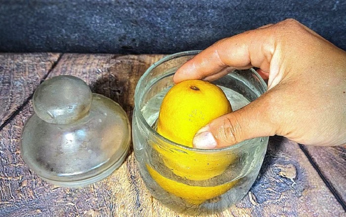 Положите лимон в контейнер. / Изображение: дзен-канал technotion