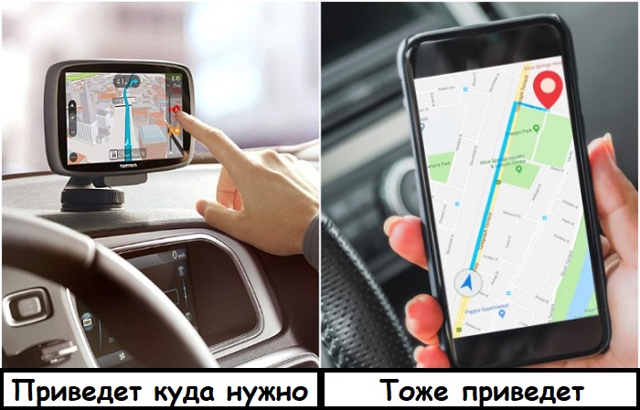 Найти дорогу поможет GPS-навигатор в смартфоне