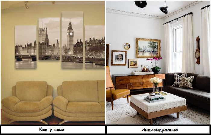 Используйте не постеры из масс-маркета, а винтажные детали