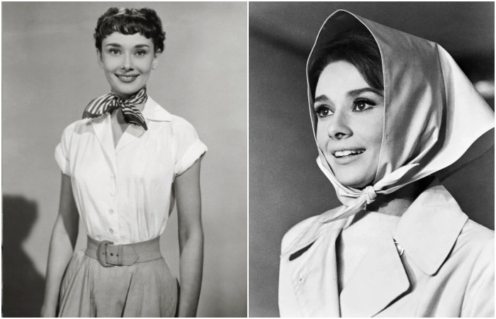 Платок можно носить на шее или на голове