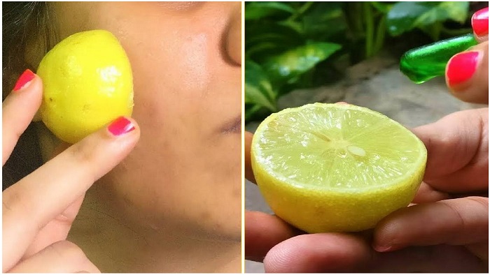 Лицо иногда протирают половиной лимона