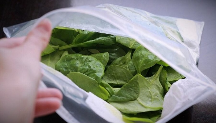 Нельзя класть мокрый шпинат в пакет, а потом в холодильник. / Фото: rozonika.ru