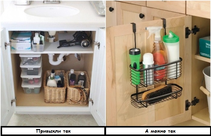 Используйте дверцу тумбы для хранения Используйте дверцу тумбы для хранения