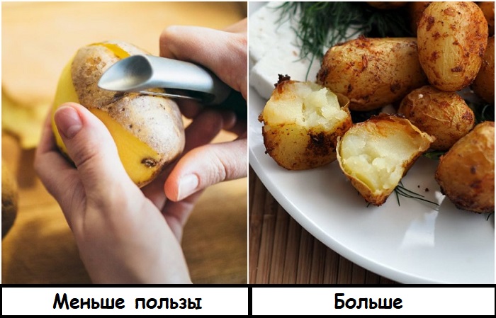 В картофельной кожуре много витаминов