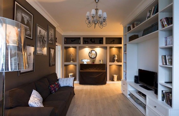 Заполненные стены перегружают пространство Заполненные стены перегружают пространство