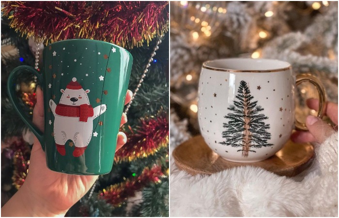 Cozy mugs with a winter theme