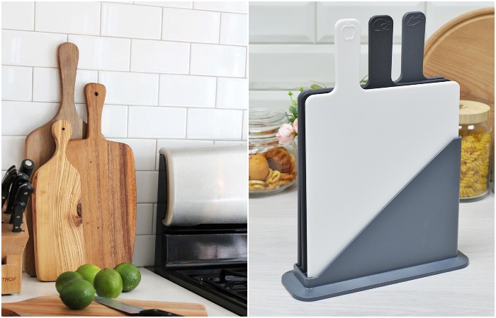 The most popular are plastic and wooden cutting boards.