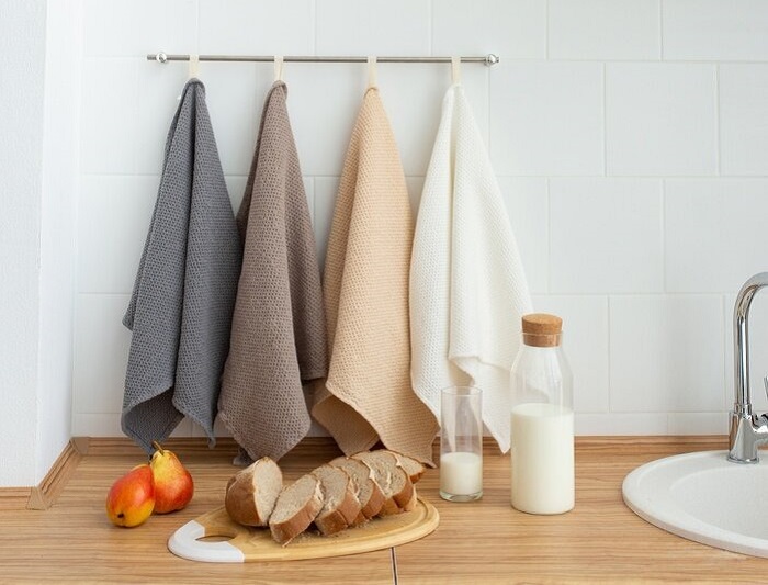 Neutral towels will fit into any interior