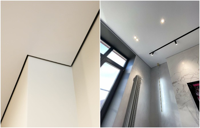 Теневой профиль на потолке Теневой профиль на потолке