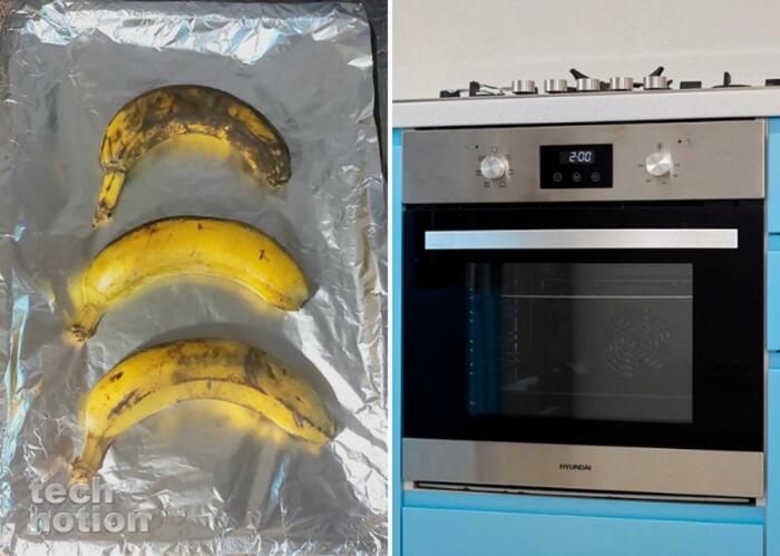 Бананы должны «подойти» в духовке. / Изображение: дзен-канал technotion