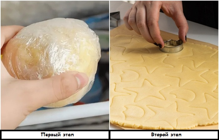 Вырезайте печенье из охлажденного теста