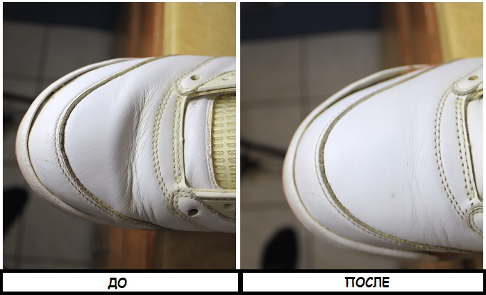 Результат до и после отпаривания. / Фото: catalog-obuvi.ru
