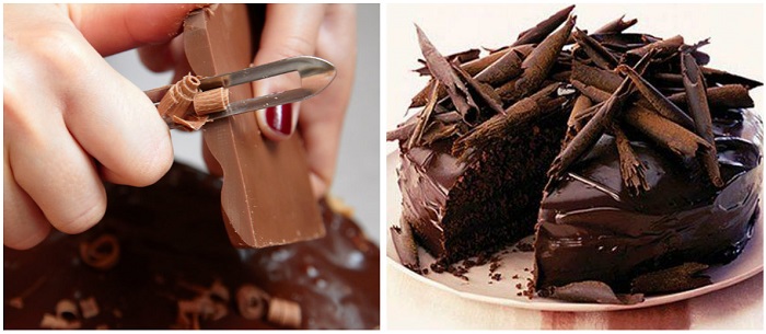 Шоколадная стружка часто используется для декора. / Фото: reznoy-palisad.ru