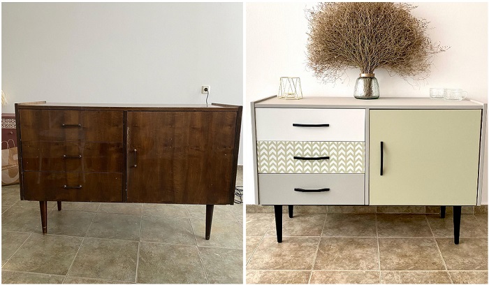 Советский комод до и после переделки