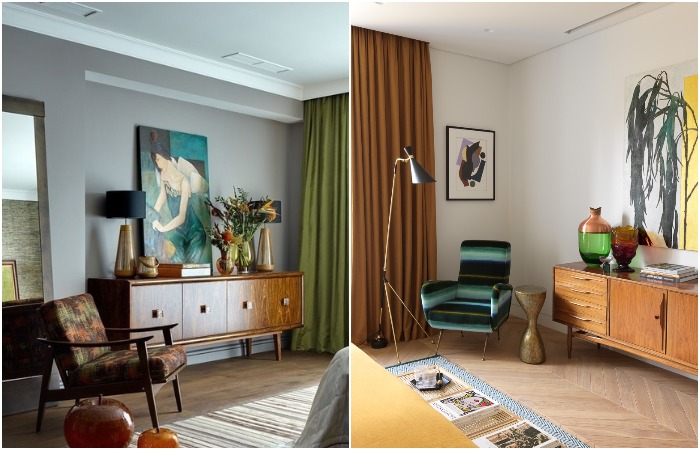 В интерьерах гармонично переплелись старые и новые вещи