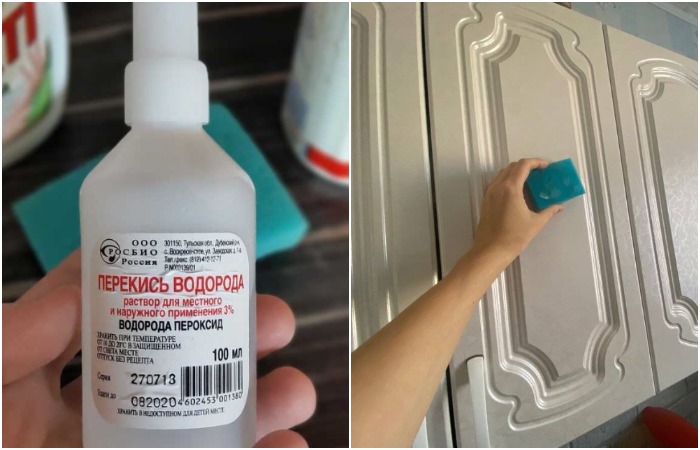 Перекись можно использовать самостоятельно или с содой Перекись можно использовать самостоятельно или с содой