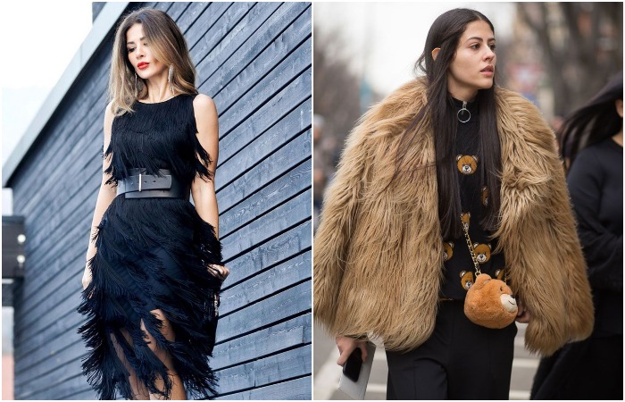 Перья дополняют любую одежду