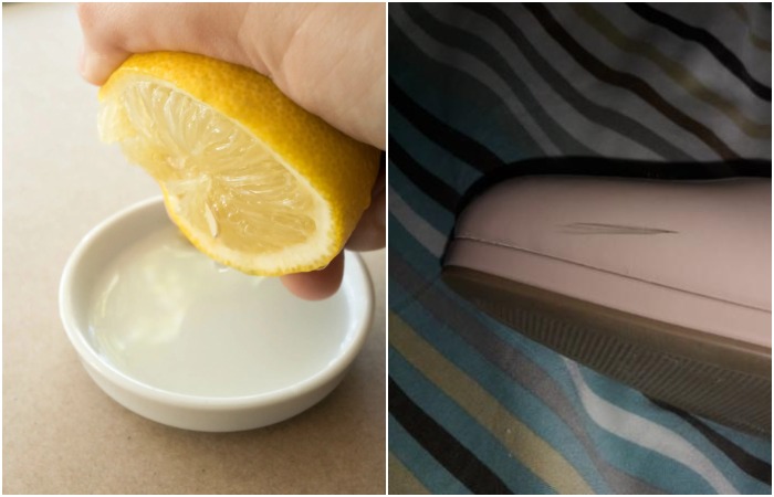 Лимонный сок справляется с темными полосами