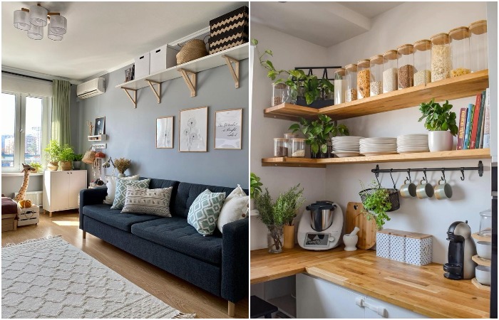 Открытые полки уместны в любой комнате Открытые полки уместны в любой комнате