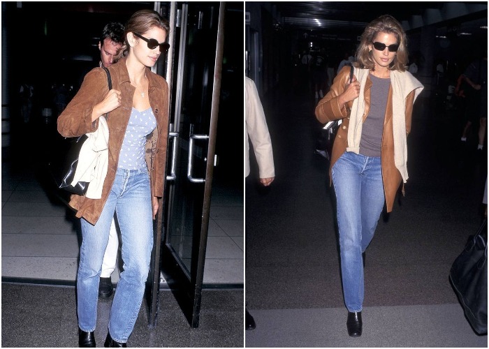 Джинсы + лонгслив + кожаный пиджак Джинсы + лонгслив + кожаный пиджак