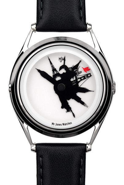 Дизайнерские часы, показывающие время для восьми стран одновременно и оригинально