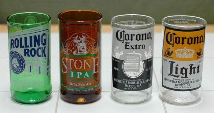  Оригинальные стаканы для пива из пивных бутылок