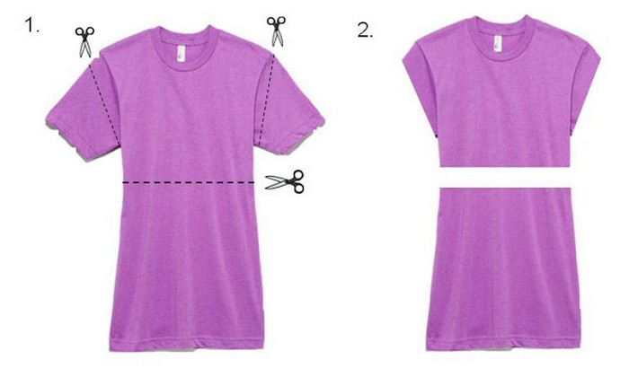 Как сделать крутое летнее платье из ненужной футболки