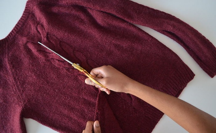 Как сделать актуальный свитер с молнией на спине за копейки