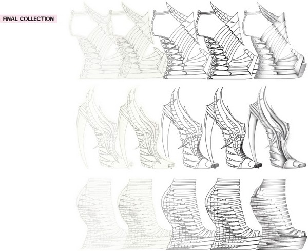 Туфли-скелеты из глубоководной коллекции Джанины Эллейн (Janina Alleyne)
