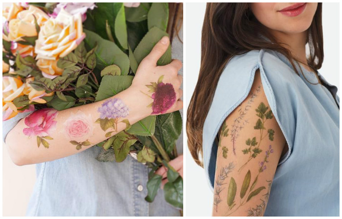 Нежные татуировки от Tattly Tattoos с приятным запахом, с которыми и духи не нужны 