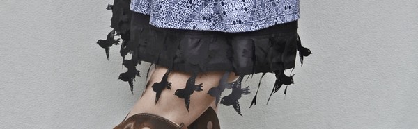 Дизайнерские юбки Black Bird для Хэллоуина и повседневной магии